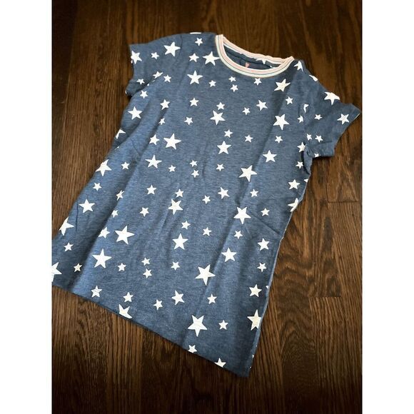NEW crewcuts Girls 12 Knit Top Short Sleeve Star Print Tee - Picture 1 of 4